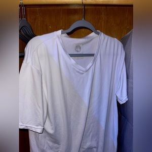 White Athletic Tee/ Midlayer